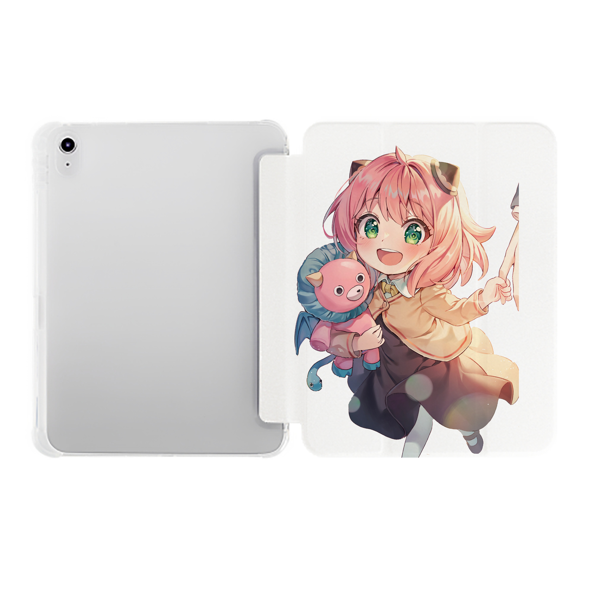 （画像用） SPY×FAMILY间谍家家酒 IPad ケース ペン収納付き 三つ折りスタンド PUレザー×シリコン 対応機種9.5/10.5/10.9インチ